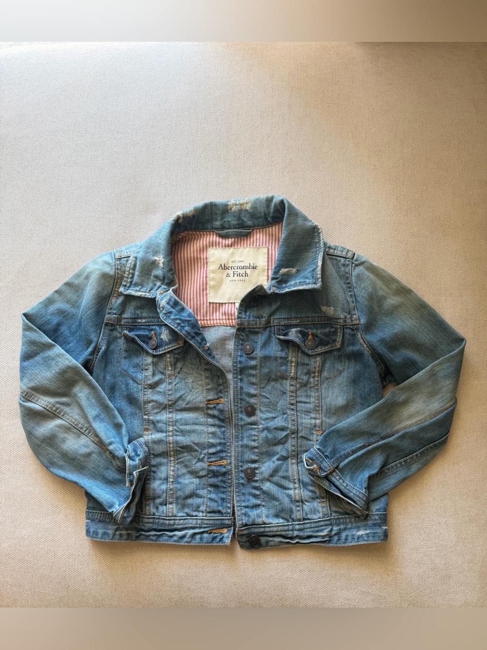 Vintage Abercrombie & Fitch Light Blue Denim Jacket